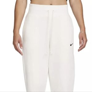 Nike Women's Loose Fit High Rise Sweatpants DQ5678-133 Ivory Size L